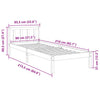 Long Bed Frame without 80x210 Solid Wood Pine E9G7