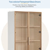 Display Cabinet Collection Storage Standing Display Cabinet Double Door w/ LED