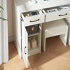 White Dressing Table With Drawers Mirror Stool Set Makeup Desk Vanity Table UK