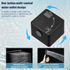 Black Thermostatic Shower Mixer Square Bathroom Concealed Twin Head Valve Set