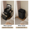 Modern Dressing Vanity Table Set with LED Mirror Stool Side Panel 2 Drawers