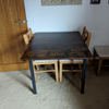 Rustic Drop Leaf Dining Table Extendable Kitchen Small Metal Folding Table Desk