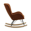 Sherpa Fleece Wing Back Armchair Rocking Sofa Lounge Chair Recliner Rocker Chair