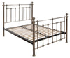 Brass Finish,Traditional Antique Victorian Metal Bed Frame Bedstead,Double,King
