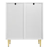 Sideboard Buffet Storage Cabinet with 6 Compartments Living Room Furniture White