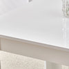Small Space Dining Set 5Pcs Square Dining Table+ 4 Dining Chair Set White Wooden