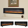 Electric 60" Wall Mounted LED Fireplace 9 Flame Colors Wall Stove Fire Freestand