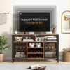 Wine Bar Cabinet 140cm Industrial kitchen Buffet Sideboard with storage
