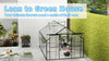 Polycarbonate Walk-in Garden Greenhouse w/ Double Sliding Door, Adjustable Vent