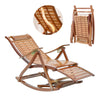BambooWood Deck Rocking Chair Patio Garden Outdoor Sun Lounger Reclining Day Bed