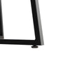 Modern Clear/Black Glass Round Dining Table With Metal Legs Kitchen Furniture