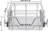 2 Pull-Out Baskets Kitchen Cabinet Base Drawer Larder Organiser Soft Close 400mm
