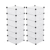 DIY Stackable 10x Plastic Tall Modular Cubes Drawer Shoe Rack Storage Cabinet