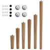 4Pcs Oak Wood Sofa Legs Straight Coffee Table Cabinet Feet Furniture Level Feet