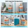 Home Office Storage Cart 6 Drawer Utility Storage with Wheels