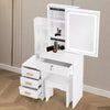 Dressing Table With Drawers Mirror Stool Set Makeup Desk Vanity Table Bedroom UK