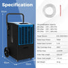 66L Commercial Dehumidifier Industrial Crawl Space Dehumidifier-Blue