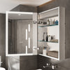 Double-side LED Illuminated Bathroom Mirror Cabinet Storage Shelf Anti-fog Touch