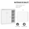 Shoe Storage Cabinet Footwear Rack Stand Organiser w/Adjustable Shelves White