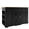 Kitchen Island on Wheels Rolling Kitchen Storage Trolley with Extendable Worktop