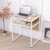 2-Tier Extendable Computer Desk Breakfast Dining Table for Small Space Foldable