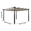 Garden Pergola Awning Gazebo Outdoor Canopy Furniture 13FT Barbecue Shelter