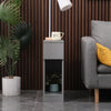 Slim Tall Bedside Table Cabinet with Drawer & Storage Space for Bedroom