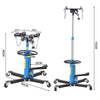 Hydraulic Transmission Jack 1100lbs 0.5 Ton 360° Swivel Wheels For Car Lift Blue