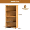 140cm Bamboo Bookshelf with See-through Acrylic Doors-Natural