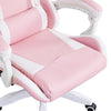 Racing Gaming Office Chair Swivel PU Leather Computer PC Desk Chair Pink White