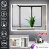 Large Bluetooth Illuminated LED Bathroom Mirror with Touch Sensor Demister Pad