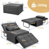 4-in-1 Convertible Sofa Bed Folding Ottoman Sleeper Space Saving Couch Lounger