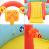 Family Paddling Pool Inflatable Purling Cooling Swimming Blow Up Pond with Slide
