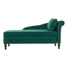 Upholstered Chaise Longue Indoor Lounge Sofa with Right Armrest & Storage Green