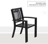 Garden Chairs Patio Chair Set of 2 Stackable Metal Chairs Outdoor Furniture UK