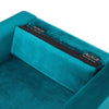 Modern Velvet Single Sofa Accent Chair Foldable Back Leisure Armchair w/Wheels