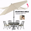 3M Banana Parasol Sun Shade Patio Hanging Umbrella Cantilever Garden Beige UK