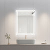Bathroom Wall Mirror LED Illuminated Lights Bluetooth Speaker Demister Socket