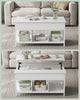 Lift-Top Table Coffee Table for Living Room, Coffee Table with Open and Hidden
