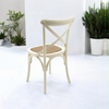 Cream Cross Back Dining Chair Set of 2 Comfortable & Stylish Wooden Home Cafe