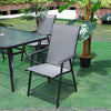 Large Rectangle Glass Garden Table and 6 Chairs Set Outdoor Patio Dining Table