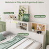 Double Size Daybed Wooden Sofa Bed Frame w/ Storage Shelves & 3 Drawers