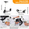 100/200mm WheelsFolding Kick Push Scooter Teens Adult Ride on Adjustable Height