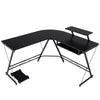 L-Shaped Computer Desk Home Office Corner Workstation w/ Movable Host Stand