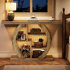 108cm Console Table, 4-Tier Farmhouse Wooden Sofa Table Narrow Entryway Table