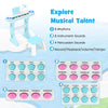 Electronic Kids Piano Toy with Stool 8 Rhythms & 8 Instruments-Blue