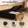 Smilesun 2×50L Under Bed Storage Box with Wheels & Lid Large Storage Containers