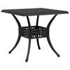 5 Piece Garden Dining Set Black Cast Aluminium Q6I8