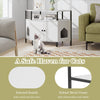 Corner Cat Litter Box Enclosure Cat House Cabinet Hidden Kitten Washroom-White