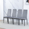 3/5Pcs Small Space Dining Set Square Glass Dining Table+ 2/4 Dining Chairs Home